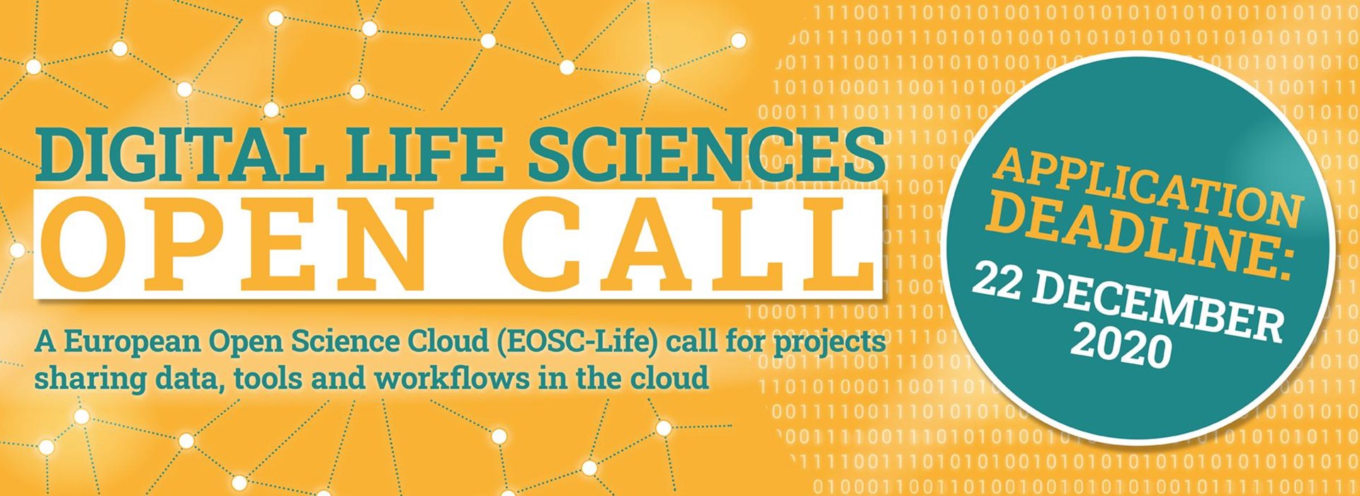 Digital Life Sciences Open Call - A European Open Science Cloud (EOSC-Life)