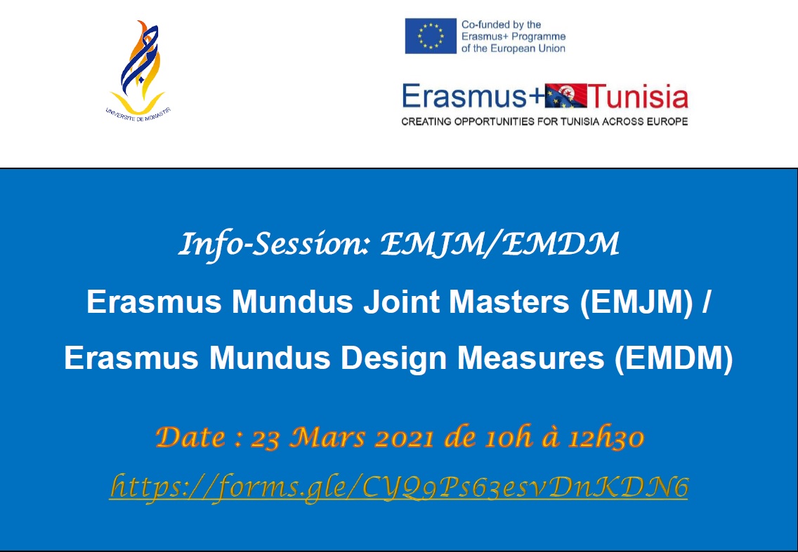 Info-Session Erasmus Mundus Joint Masters (EMJM) / Erasmus Mundus Design Measures (EMDM)